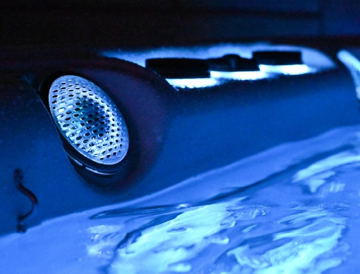 Optional backlit illuminated marine grade speaker