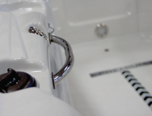 Stainless steel fittings, grab bars & swim lane