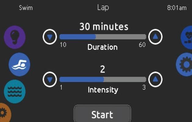 SwimCoach screen 1